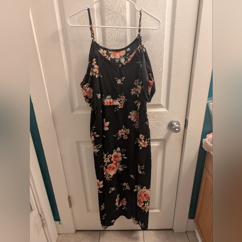 Floral Black Maxi Dress